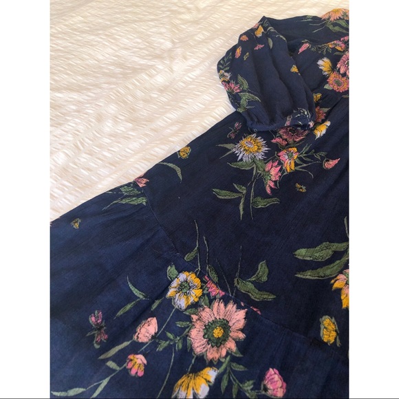 Long Sleeve Floral Print Summer Dress with Tassles - Picture 3 of 16